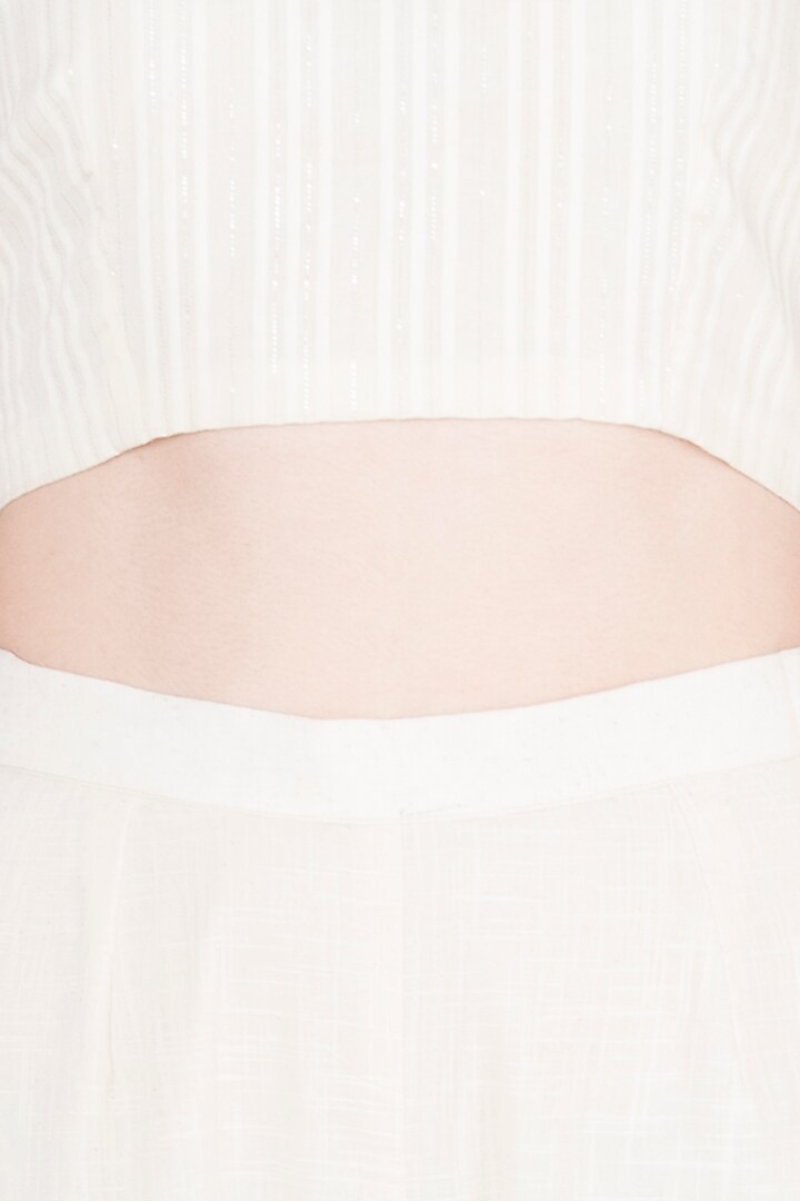 Ivory Cigarette Pants by A-Sha By Rishi & Vibhuti at Pernia's Pop Up Shop